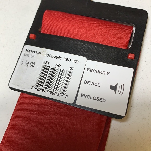 🎄Red St. Nicholas Square Tie NWT - Picture 5 of 7